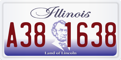 IL license plate A381638