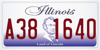 IL license plate A381640