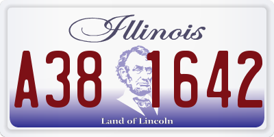 IL license plate A381642