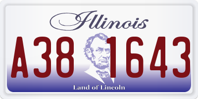 IL license plate A381643