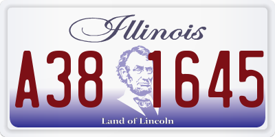 IL license plate A381645