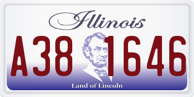 IL license plate A381646