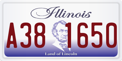 IL license plate A381650