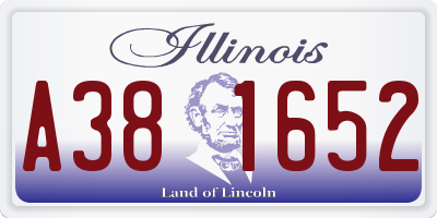 IL license plate A381652