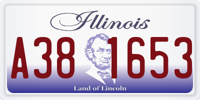 IL license plate A381653