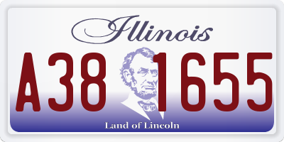 IL license plate A381655
