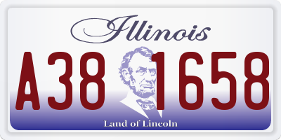 IL license plate A381658