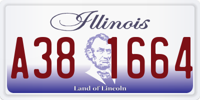 IL license plate A381664