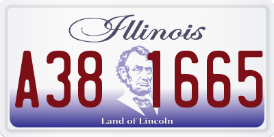 IL license plate A381665
