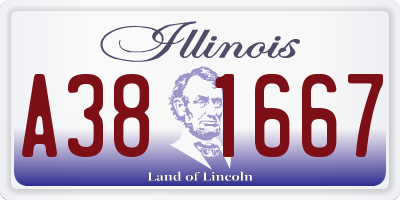 IL license plate A381667