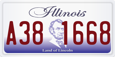 IL license plate A381668