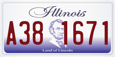 IL license plate A381671