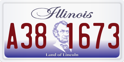 IL license plate A381673