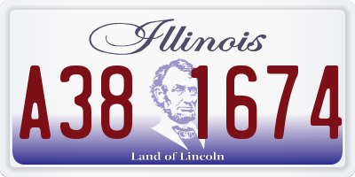 IL license plate A381674