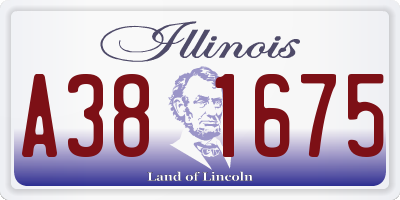 IL license plate A381675