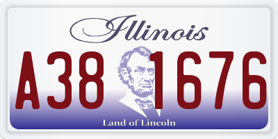 IL license plate A381676