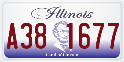 IL license plate A381677