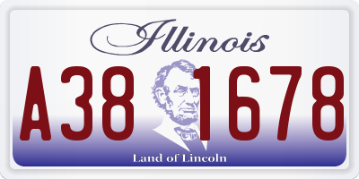 IL license plate A381678