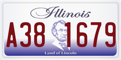 IL license plate A381679