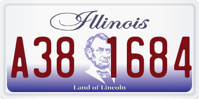 IL license plate A381684