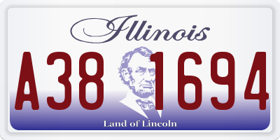 IL license plate A381694