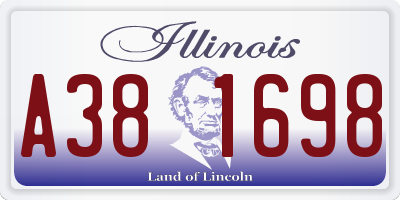 IL license plate A381698
