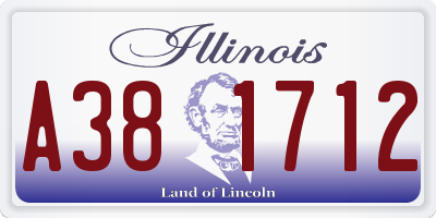 IL license plate A381712