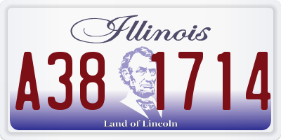 IL license plate A381714