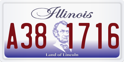 IL license plate A381716