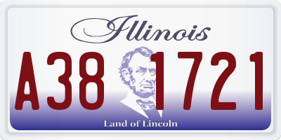 IL license plate A381721