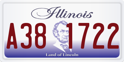 IL license plate A381722