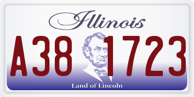 IL license plate A381723