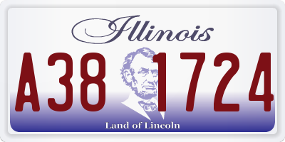 IL license plate A381724