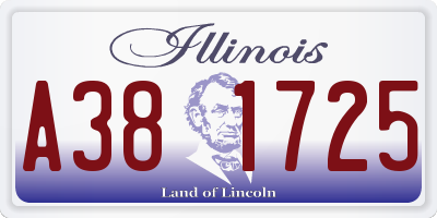 IL license plate A381725