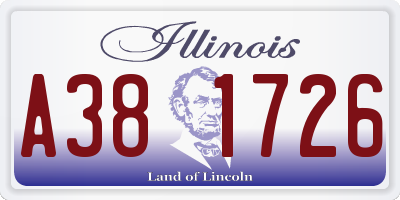 IL license plate A381726