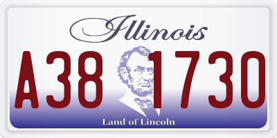 IL license plate A381730