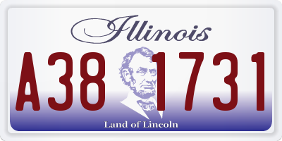 IL license plate A381731