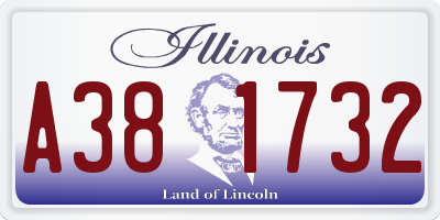 IL license plate A381732