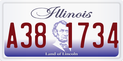 IL license plate A381734