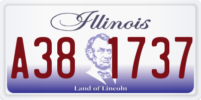 IL license plate A381737