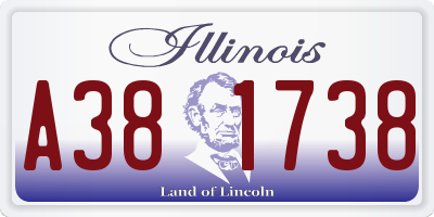 IL license plate A381738