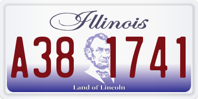 IL license plate A381741