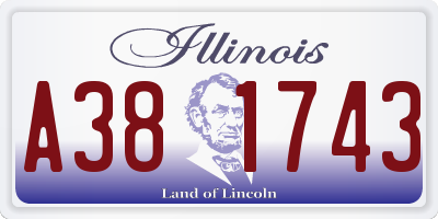 IL license plate A381743