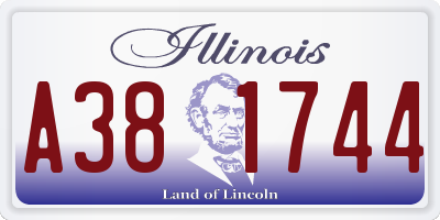 IL license plate A381744