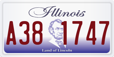 IL license plate A381747