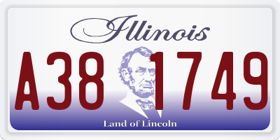 IL license plate A381749