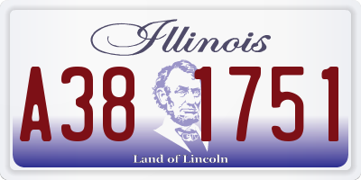 IL license plate A381751