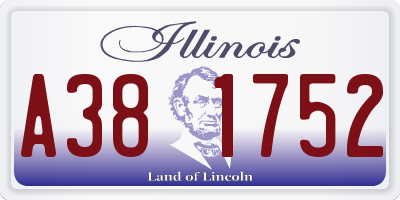 IL license plate A381752