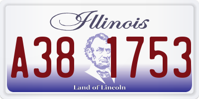 IL license plate A381753