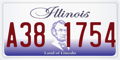 IL license plate A381754